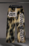 “Saint la Silent” Collection - Leopard Fur Sweatpants