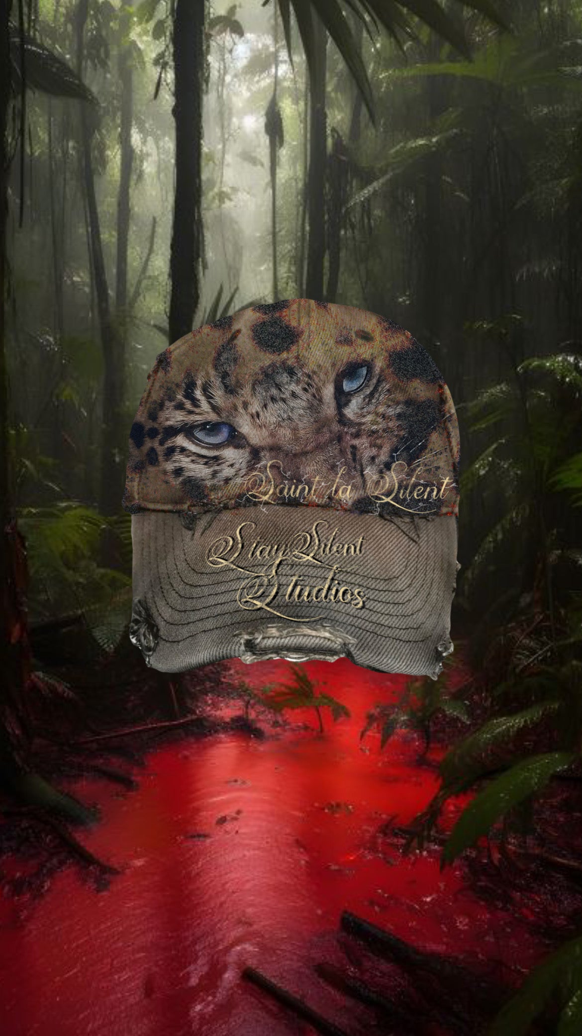 “FOODCHAIN” Leapoard Print Cap