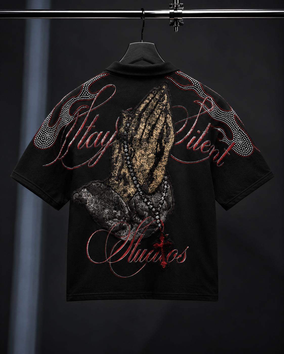 “Saint la Silent” Collection - “Trust in Silence” Graphic Zipped Tee